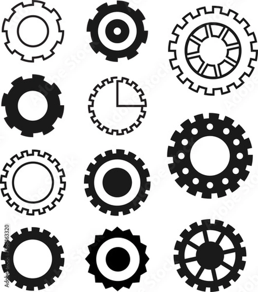Fototapeta set of gears