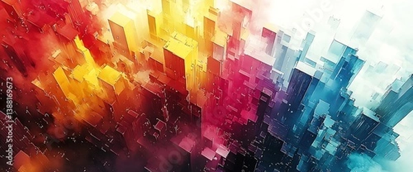 Obraz Colorful abstract paint background texture