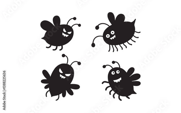 Fototapeta set of funny monsters