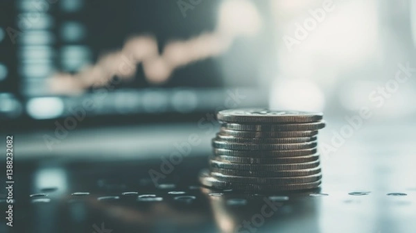 Obraz Stack of Coins - Financial Success