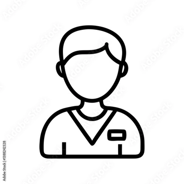 Fototapeta Team member profile icon, vector 