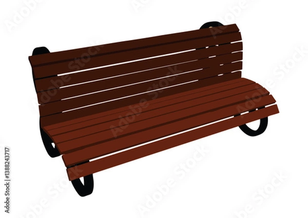 Obraz Banco de Praça com estilo clássico em metal e maderia