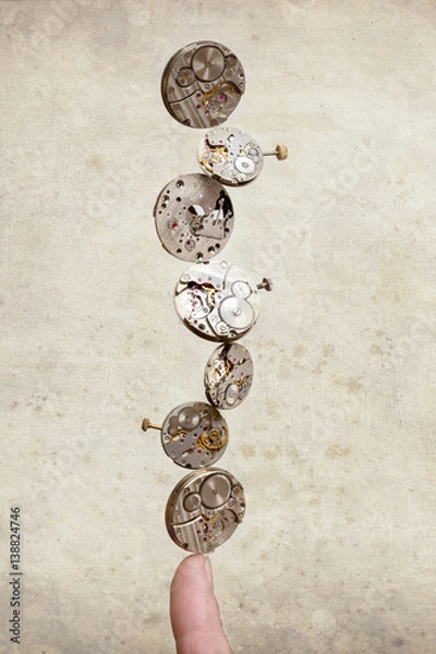 Fototapeta Old rusty gears