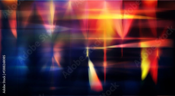 Fototapeta Modern ribbed glass bg. Abstract glowing bokeh background