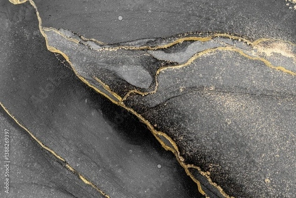 Fototapeta Original artwork photo of marble ink abstract art. High resolution photograph from exemplary original painting. Abstract painting was painted on HQ paper texture to create smooth marbling pattern.