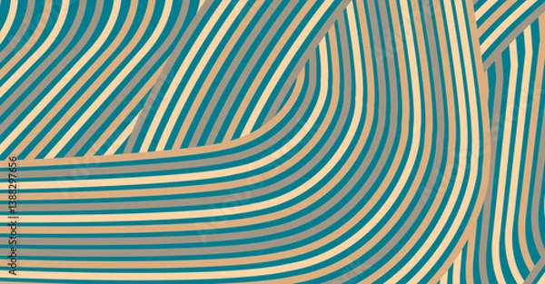 Fototapeta Abstract colored background textured irregular wave striped lines. seamless geometric pattern design for certificates, invitations, textiles, apparel, covers, banners and more.