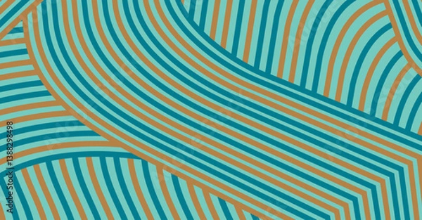 Fototapeta Abstract colored background textured irregular wave striped lines. seamless geometric pattern design for certificates, invitations, textiles, apparel, covers, banners and more.