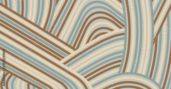 Fototapeta Abstract colored background textured irregular wave striped lines. seamless geometric pattern design for certificates, invitations, textiles, apparel, covers, banners and more.