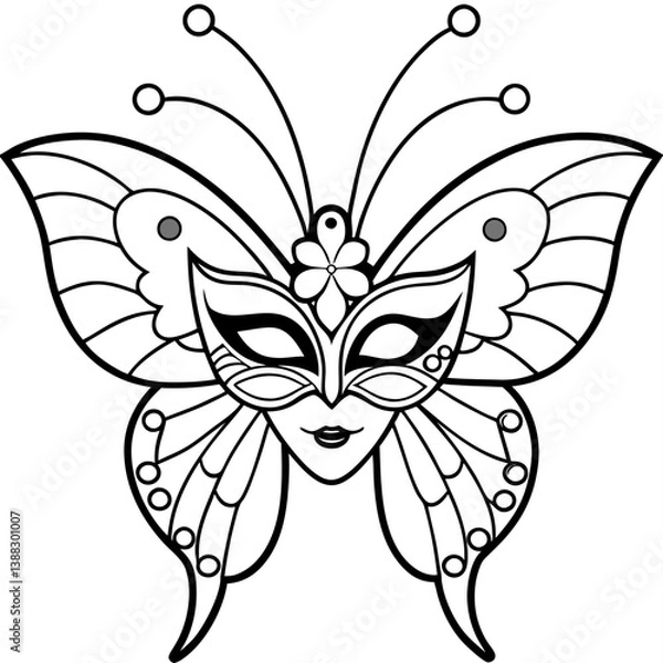 Obraz butterfly on white background