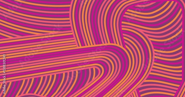 Fototapeta Abstract colored background textured irregular wave striped lines. seamless geometric pattern design for certificates, invitations, textiles, apparel, covers, banners and more.