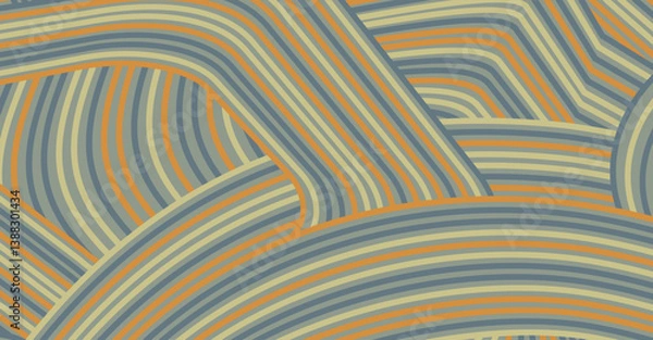 Fototapeta Abstract colored background textured irregular wave striped lines. seamless geometric pattern design for certificates, invitations, textiles, apparel, covers, banners and more.