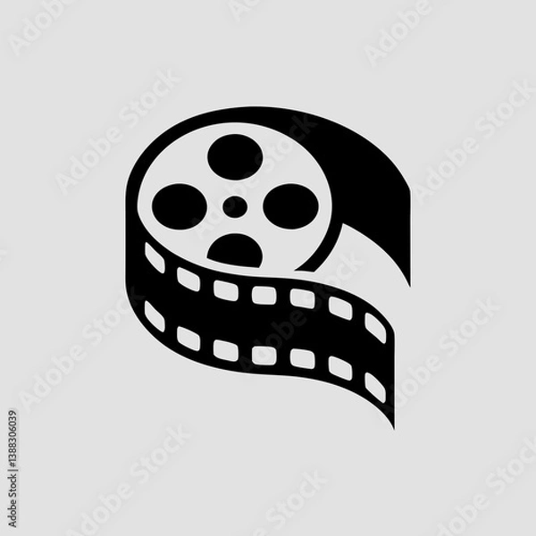 Fototapeta film reel icon