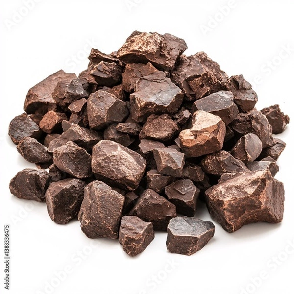 Fototapeta Detailed Collection of Copper Ore Specimens Highlighting Irregular Shapes and Hues