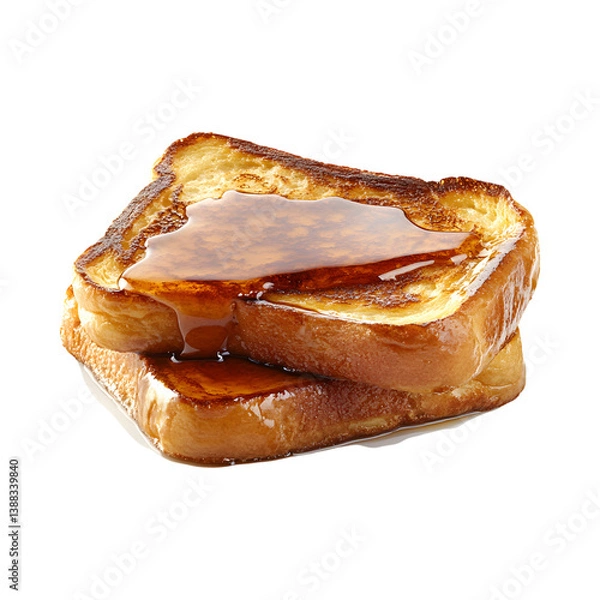 Fototapeta Sweet Brioche French Toast with Cara Cara Oranges Isolated on Transparent Background