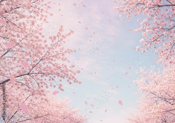 Obraz cherry blossom background