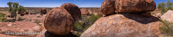 Fototapeta Devils Marbles panorama, święte miejsce rdzennych mieszkańców Australii