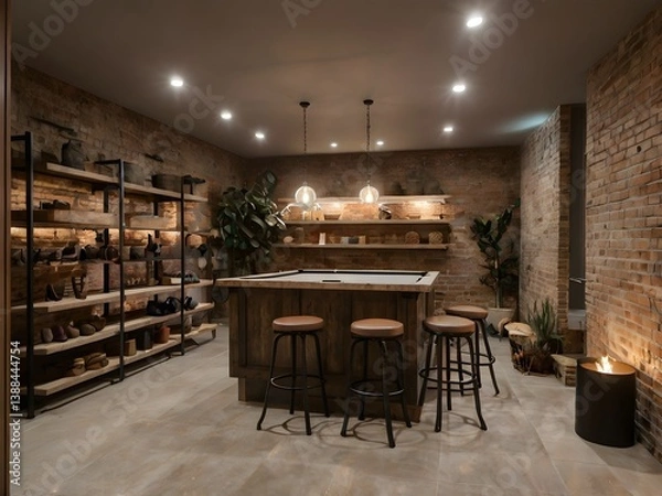 Obraz aesthetic and elegant basement