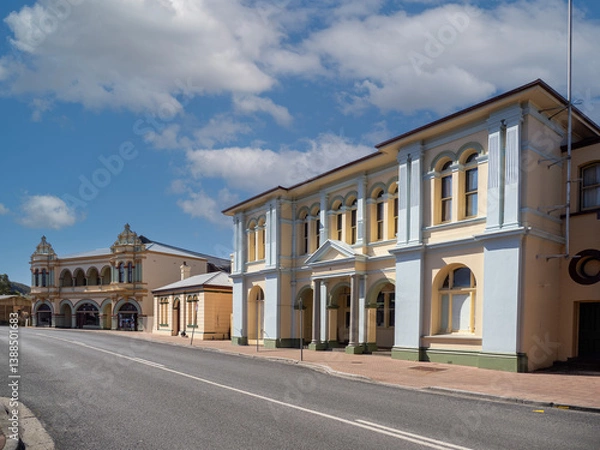 Obraz Main Street of the town of Zeehan - an historic mining town in Tasmania