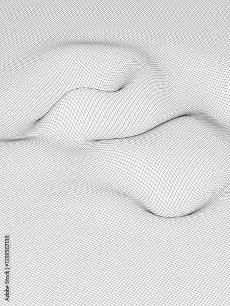 Obraz 地形のワイヤーフレームイメージバックグラウンド　ベクターイラストレーション