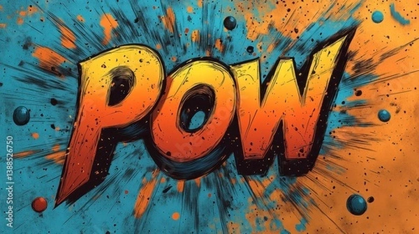 Fototapeta POW! Comic Book Style Explosion Graphic