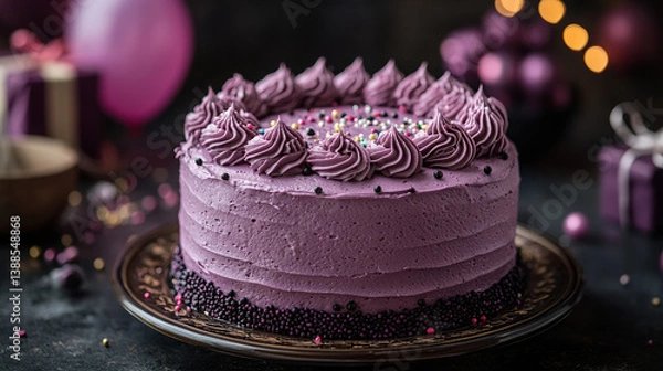 Obraz Elegant Purple Cake #29