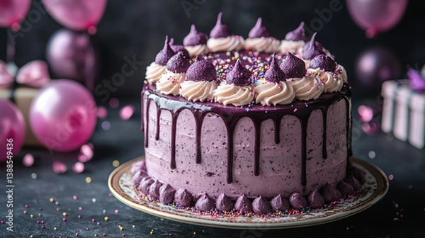 Obraz Elegant Purple Cake #26