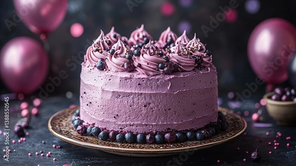 Obraz Elegant Purple Cake #18