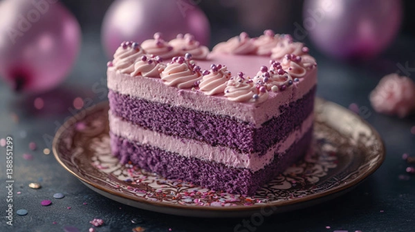 Obraz Elegant Purple Cake #13