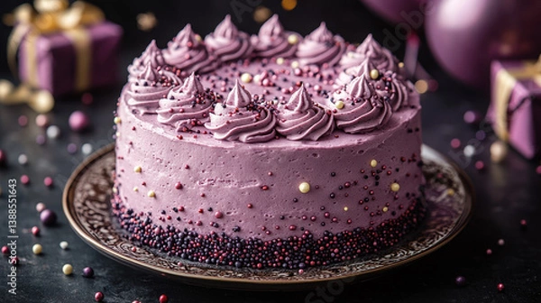 Obraz Elegant Purple Cake #11