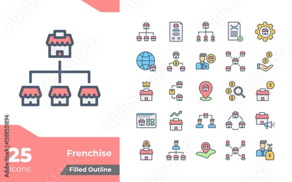 Obraz Franchise Filled Color Icons