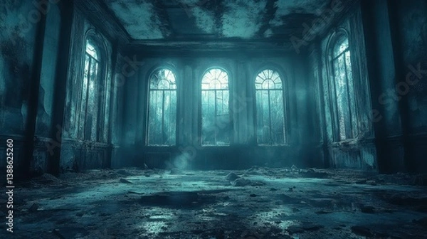 Fototapeta Dilapidated room