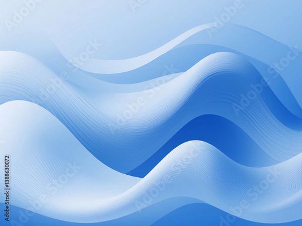 Fototapeta 블루 드로잉 라인 곡선 물결 웨이브 배경 디자인 소스