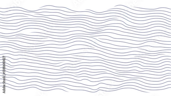 Fototapeta Abstract Illustration Of White Lines Wave On Black Background