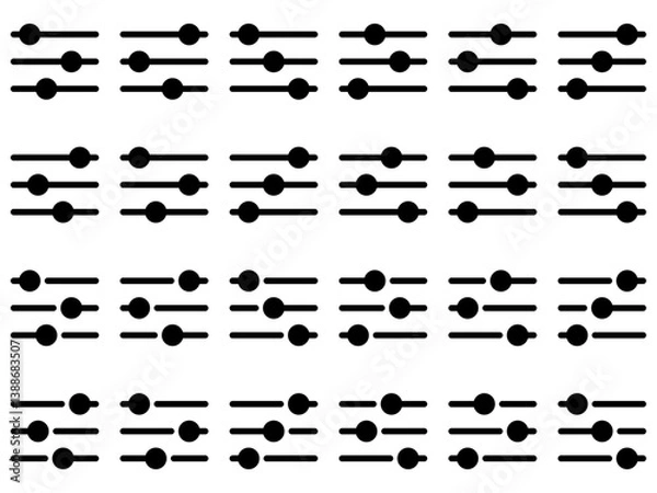 Fototapeta イコライザーアイコンセット