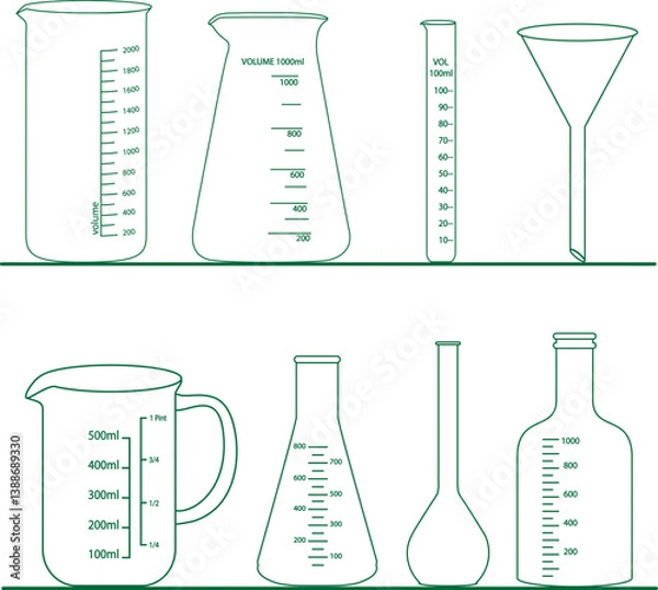 Obraz chemical bottle icon set