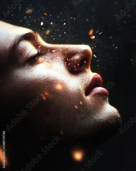 Fototapeta Quantum Consciousness Ethereal Emotional Breakthrough in Mindful Metamorphosis - Neurodivergent Wellness Visualization for Gen Z Transformative Experience