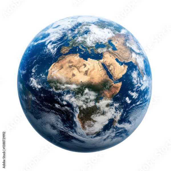 Obraz Detailed Earth Globe Image Africa Europe and Asia Visible High Resolution Planet View