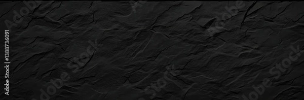 Fototapeta Elegant Black Crumpled Paper Texture Creating a Modern and Stylish Atmosphere