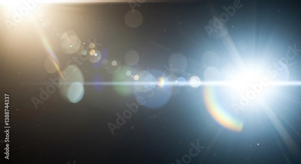Obraz 太陽光フレアレンズ効果抽象的な背景素材