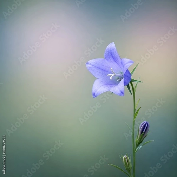 Obraz bell flower isolated on blur background