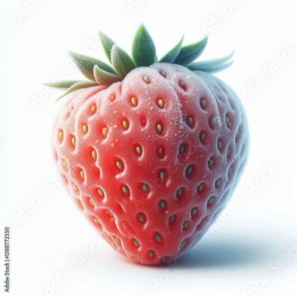 Obraz Iced strawberry temptation showcasing a pristine and chilling frozen fruit