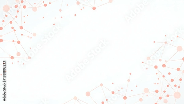 Obraz Flat Minimalist Cosmic Network Wallpaper: Abstract Patterns & Futuristic Antenna Motifs for Quantum Communication in Space - Perfect for Aerospace Branding & Data Exchange Visuals