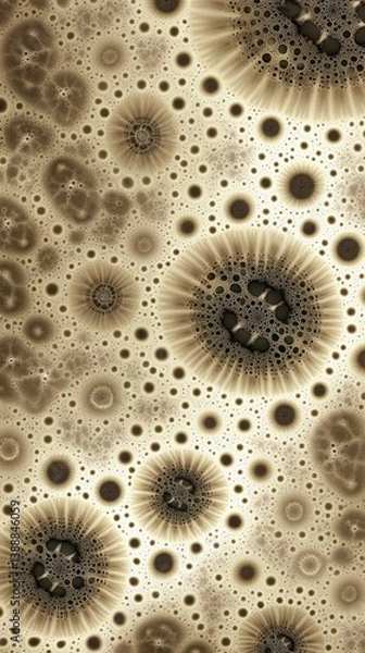 Obraz Abstract pattern of interconnected, organic shapes in sepia tones
