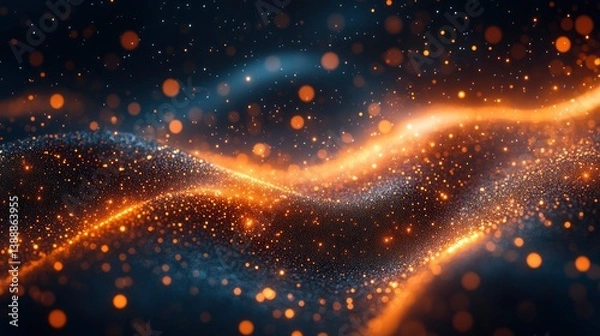 Fototapeta Network of interconnected smart devices in geometric space