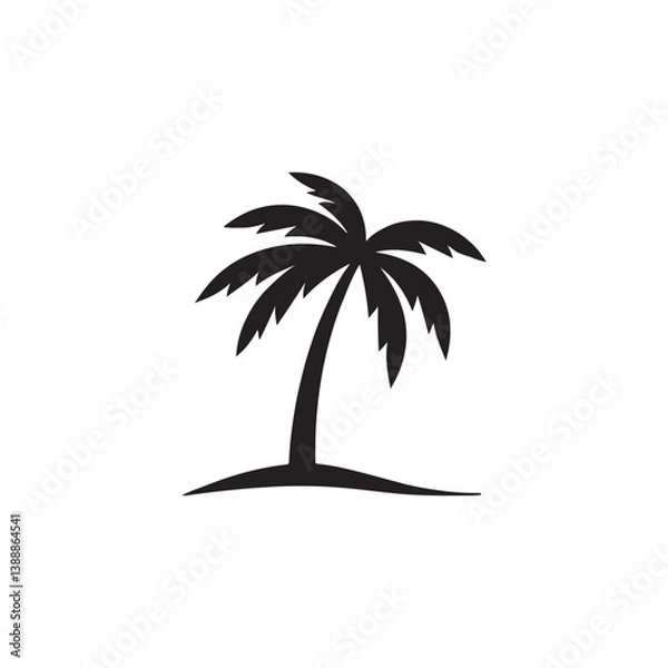 Fototapeta palm tree icon