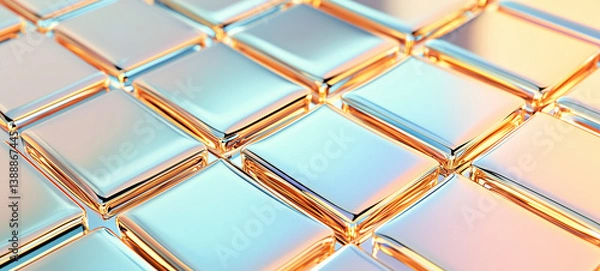 Obraz Abstract metallic seamless pattern