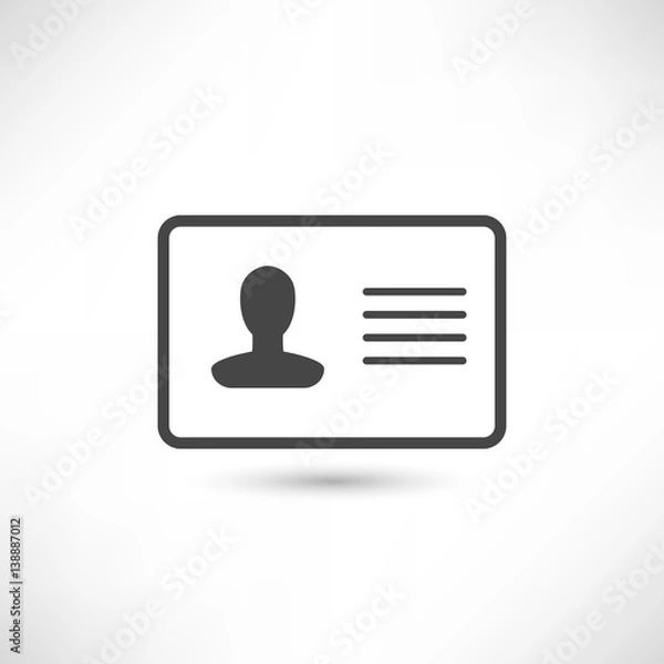 Fototapeta Visiting Card Icon