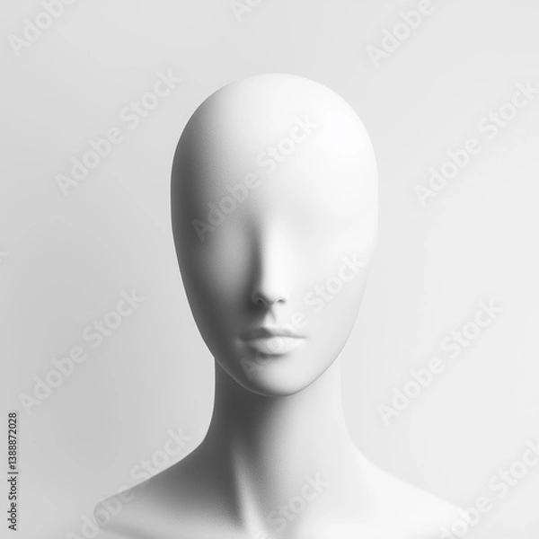 Obraz white mannequin head
