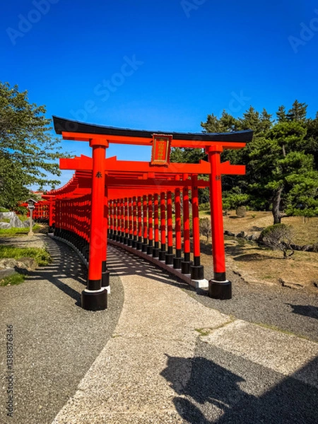 Obraz Takayama Inari Shrine in Ushigatacho, Tsugaru, Aomori, Japan