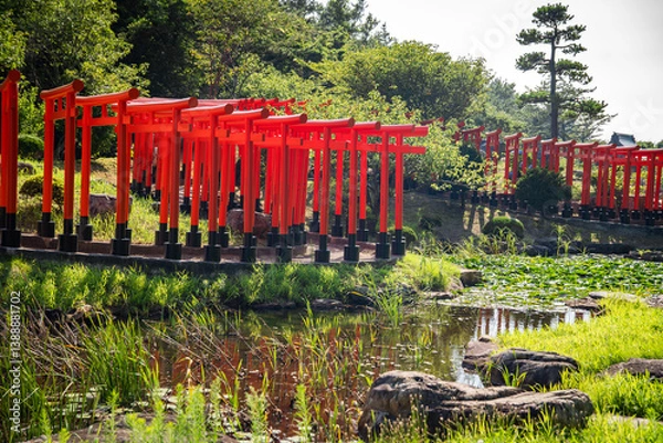 Obraz Takayama Inari Shrine in Ushigatacho, Tsugaru, Aomori, Japan